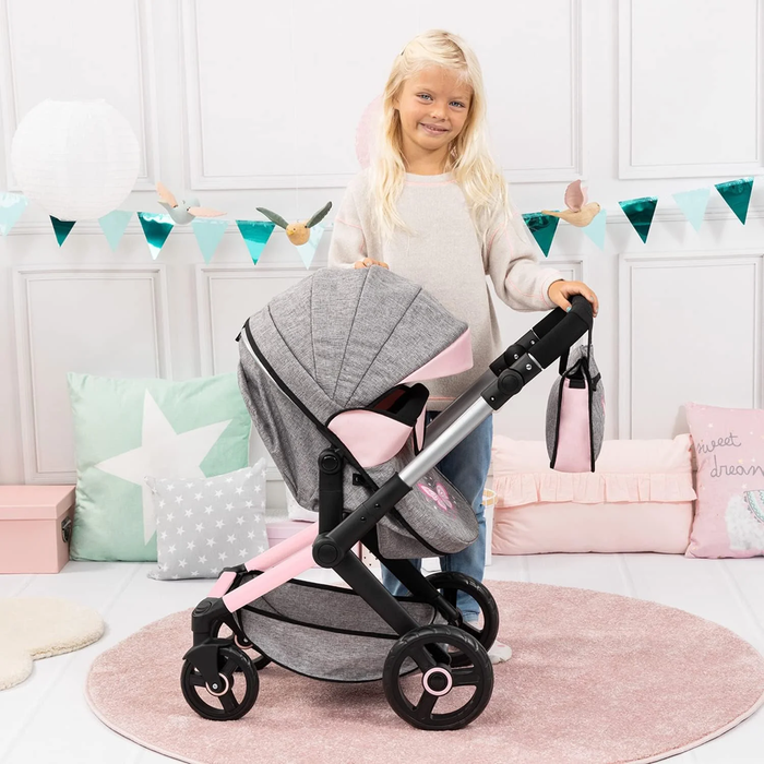 XEO - Combi Dolls Pram - Grey