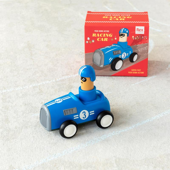 Push Down Action Racing Car - Blue