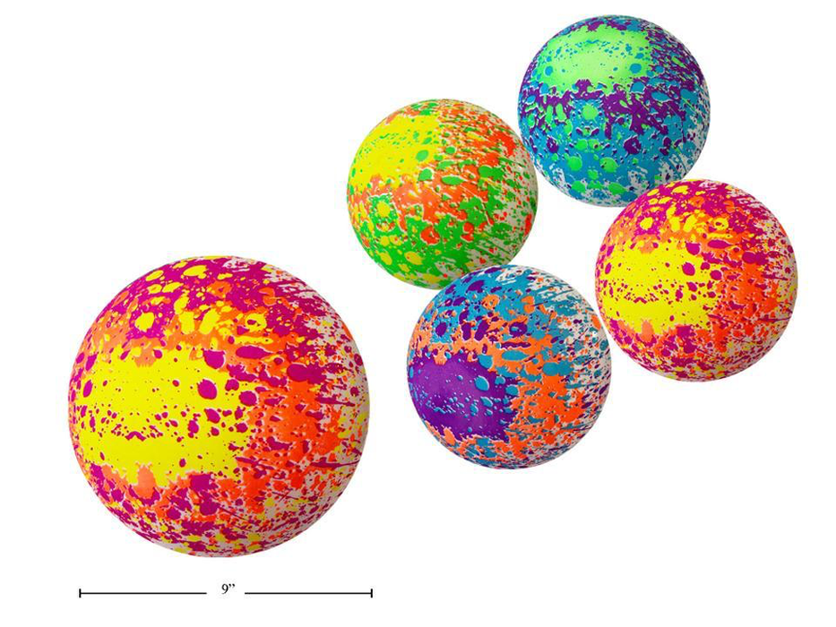 PVC Ball - Neon Splatter Assort. 5 in. (CTG)