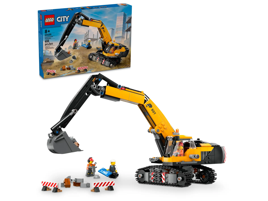 Yellow Construction Excavator - City Vehicles (60420)