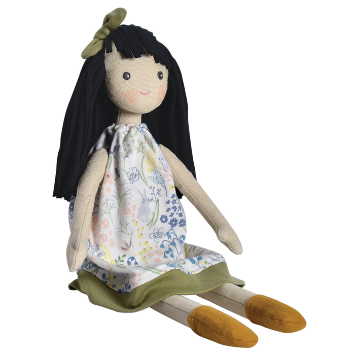 Jedda - Black Hair w/ Green & Blue Dress (Chi Chi Collection) 17 in.