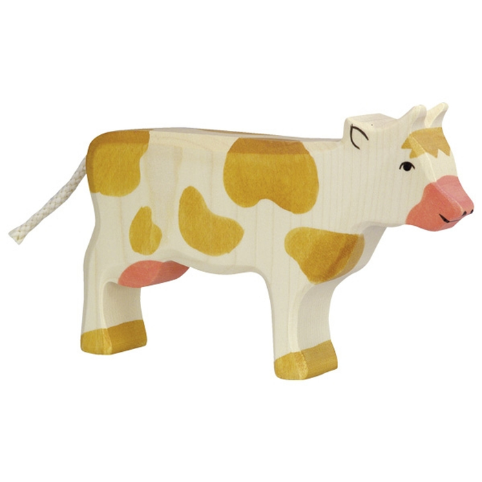 Cow, standing, brown (80010) - Holztiger