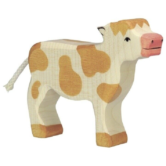 Calf, standing, brown (80012) - Holztiger