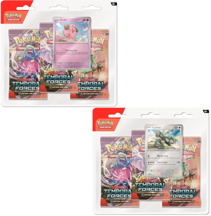 Pokemon SV5 Temporal Forces 3pk Blister