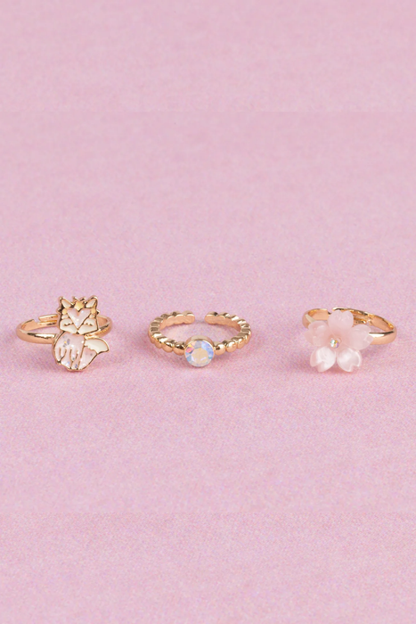 Boutique Foxy Floral Rings, 3pcs (90208)