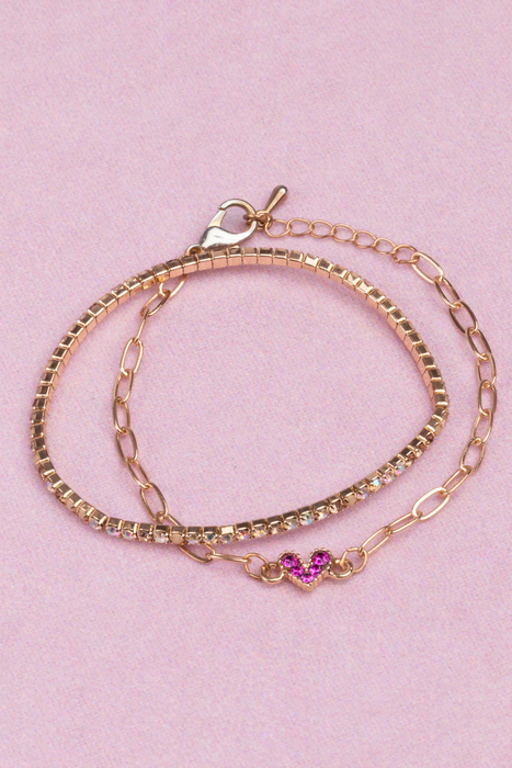 Boutique Chic Linked with Love Bracelets, 2pcs (91801)