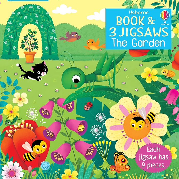 USB - Book & Jigsaw The Garden 3 X 9pc