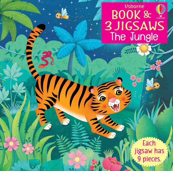 USB - Book & Jigsaw The Jungle 3 X 9pc