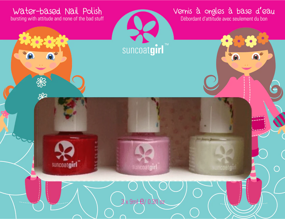 Suncoat - Trio Nail Beauty Kit- Ballerina Beauty with decals