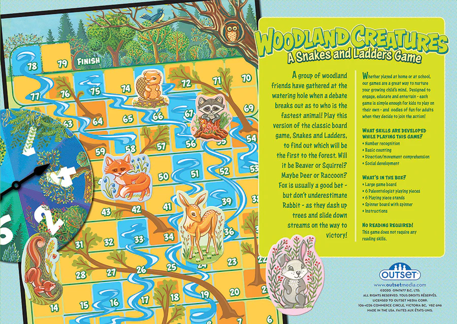 Woodland Creatures Snakes and Ladders