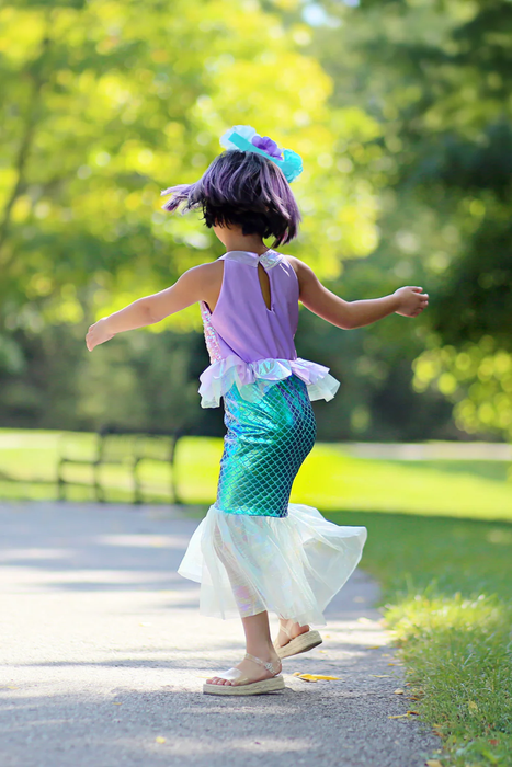 Misty Mermaid Dress, Pink/Blue, Size 5-6 (37085)