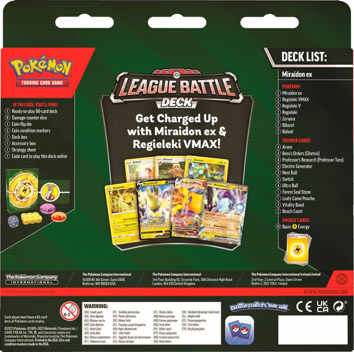 Pokemon League Battle Deck Miraidon Ex (85273)