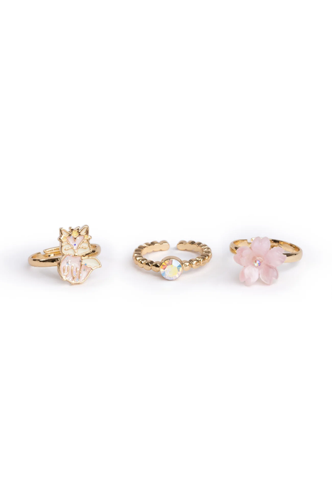 Boutique Foxy Floral Rings, 3pcs (90208)