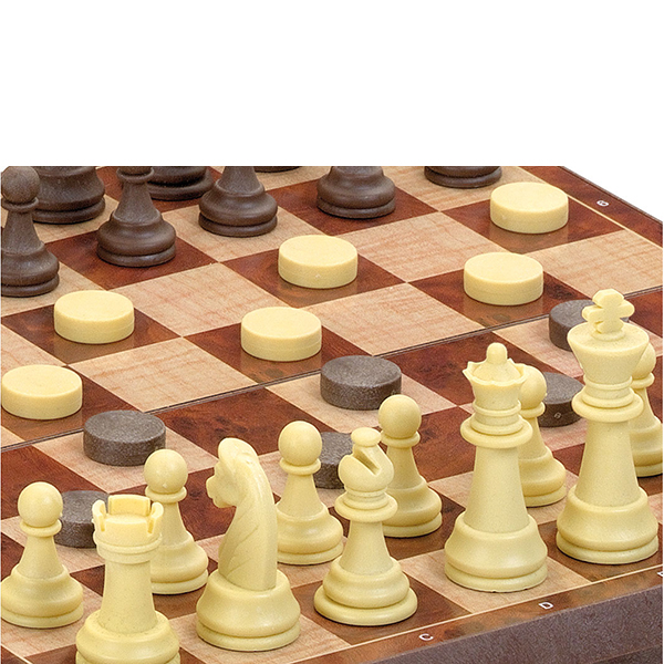 Chess & Draught Set, Medium - Magnetic (97-0453)