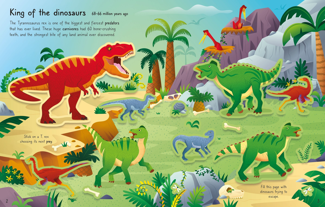 USB - First Sticker Book T. Rex and other Enormous Dinos