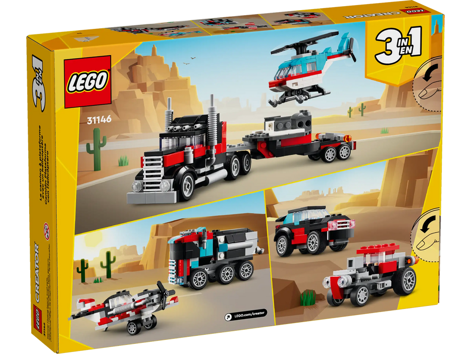 Flatbed Truck with Helicopter - Creator (31146)