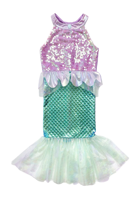 Misty Mermaid Dress, Pink/Blue, Size 5-6 (37085)