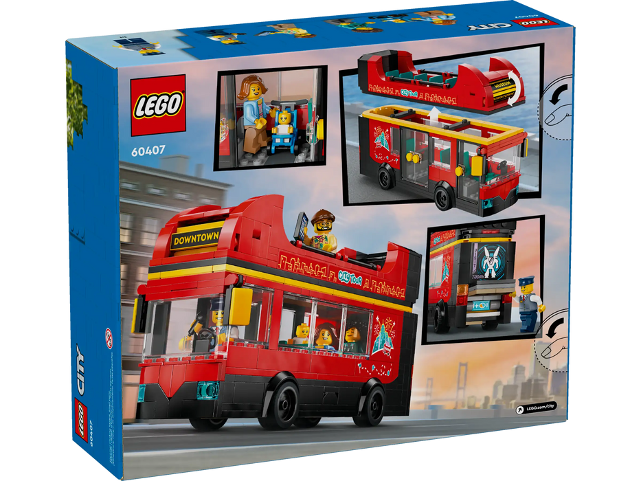 Red Double-Decker Sightseeing Bus - City Vehicles (60407)