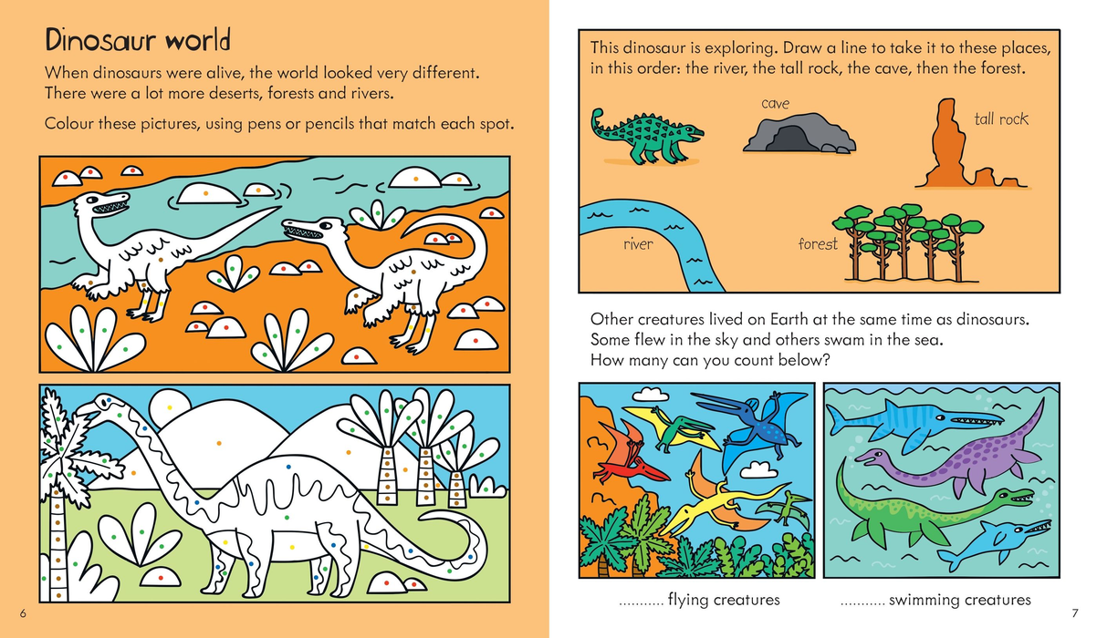 USB - Little Children's Dinosaur Activity Book