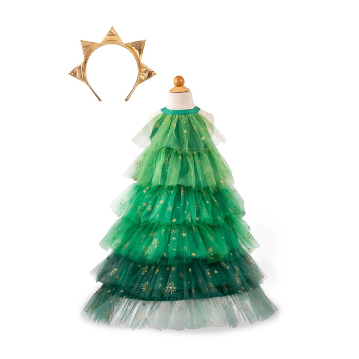 Christmas Tree Dress with Headpiece, Size 3-4 (37103)