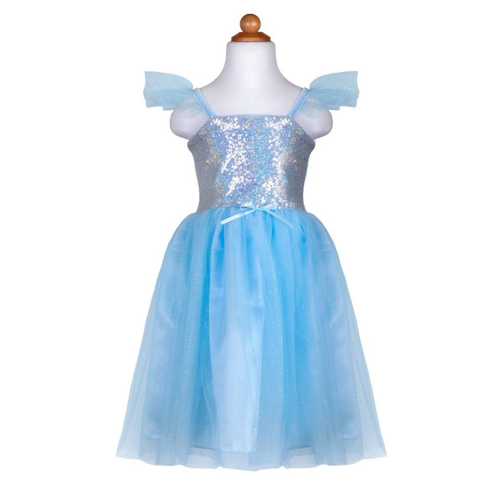 Dress - Sequin Princess (Blue) 5-6 Years (32385)