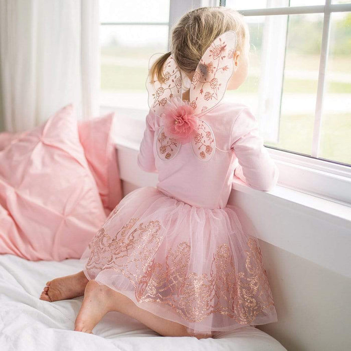 Tutu & Wings Set - Rose Gold (Light Pink/Gold) 4-6 Years (44115)