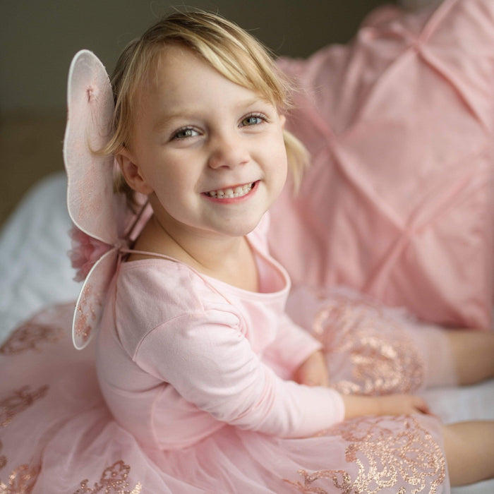 Tutu & Wings Set - Rose Gold (Light Pink/Gold) 4-6 Years (44115)