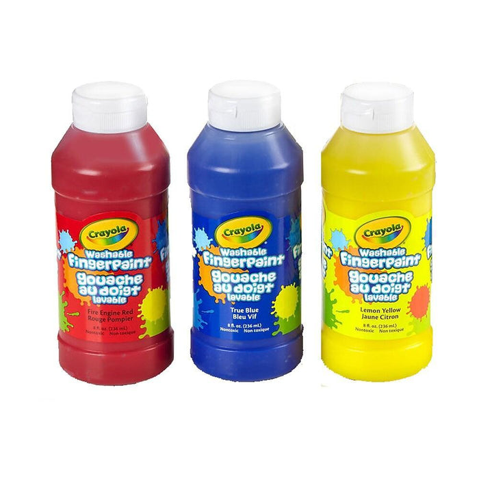 Fingerpaints - Red/Blue/Yellow (3pc) - Washable