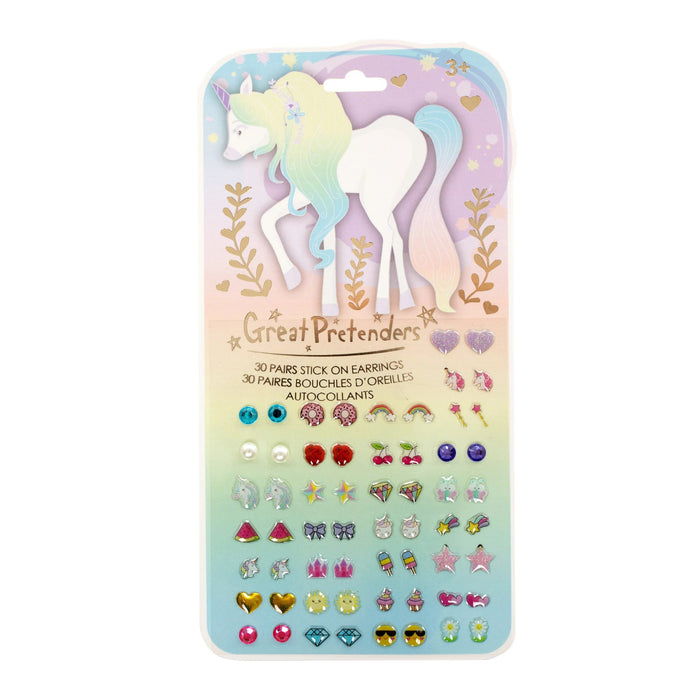 Sticker Earrings - Whimsical Unicorn 30 Pairs (87509)