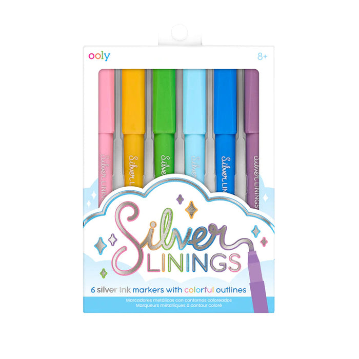 Silver Linings Outline Markers (6pc) (130-082)